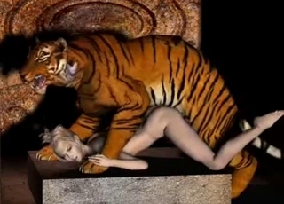 Sex-addicted zoophile and trained young animal