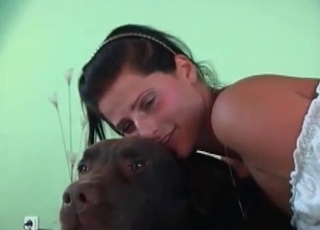 Hot doggy licking her wide-opened cunt