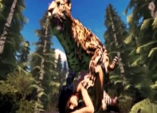 Good tiger fucked her cunt with force