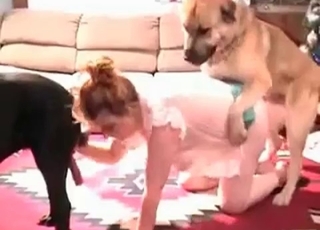 Amazing doggy loving her juicy vagina