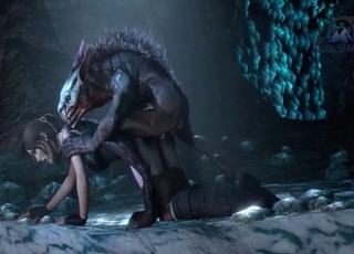 Brutal angry beast fucked her cunt