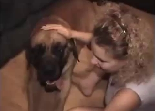Blonde and doggy are enjoying bestiality