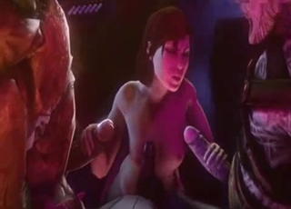 Sexy 3D beast fucked a passionate chick