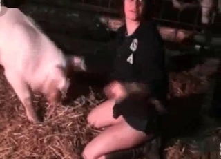 Night bestiality sex action with the beast