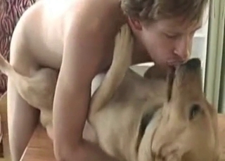 Dog romantically makes out with a gay dude
