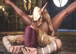 Bestiality sex with a big-breasted beauty who cums