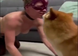 Zoophile porn with a hottie who sucks dogs