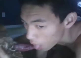 Guy swallows his dog's nut after a lengthy fuck