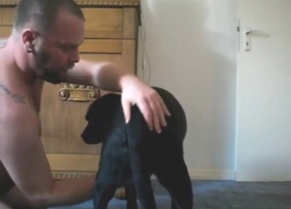 Guy is happy to suck in zoophile porn movie