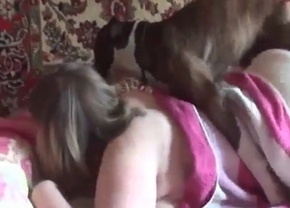 Quick and sweet dog sex with my pet