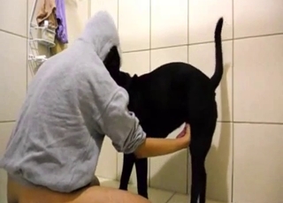Sexy black doggy in amazing bestiality XXX