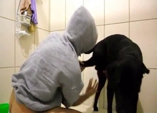Sexy black doggy in amazing bestiality XXX