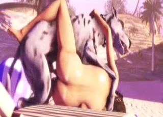 Sexy black beast licks her accurate snatch