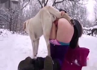 Awesome blonde doggy fucking her big ass