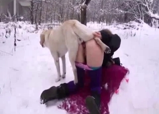 Awesome blonde doggy fucking her big ass