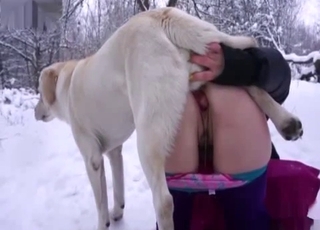 Awesome blonde doggy fucking her big ass